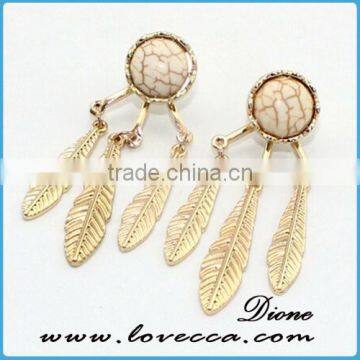 Natural Turquoise Stone Earring, Natural Stone Earring photo-2