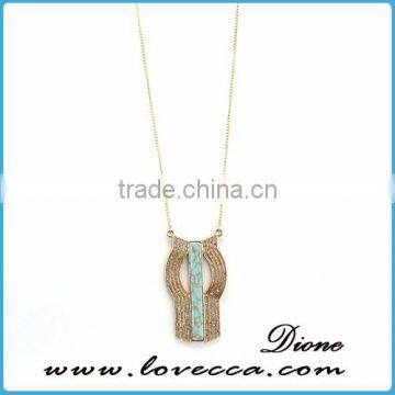 Fashion Wholesale Handmade Gemstone Long Chain Tassel Charm Necklace photo-5