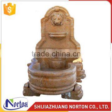 Hand carved Wall-mounted marble water fountain for decoration NTMF-013LI