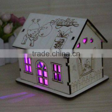 DIY Dream Luminous House Wood Money Saving Box Creative Birthday Gift photo-3