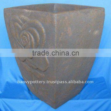 Antique Terracotta Ceramic Planters - washed Terracotta pot