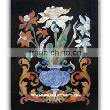 Pietra Dura Marble Inlay Panel Marquetry Marble Inlay Plaque