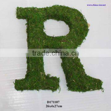 moss decoration wedding letters