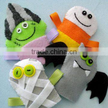 2017 best selling new product decorative custom handmade fabric felt fashion innovative finger puppet made in china