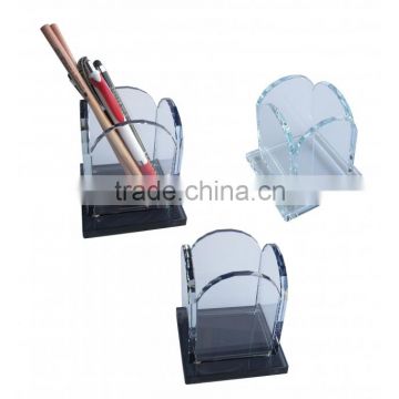 JINGYAGE Office Table Set Crystal Simple Transparent Pen Holder Set