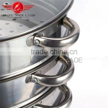 High Quality Multi-purpose 5pcs Stainless Steel Cooking Stock Pot With Glass Lid Stainless Steel Food Steamer photo-2