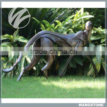 Modern garden life size brass animal statues