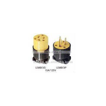 male and female power industrial plug & socket outlet