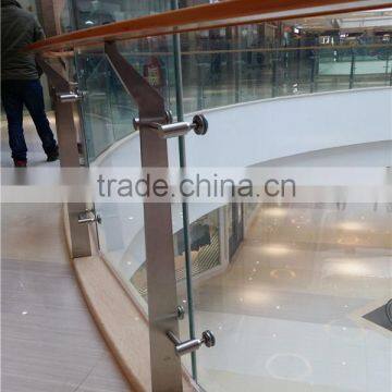 DIY Stainless Steel Glass Balcony Post Glass Balustrade