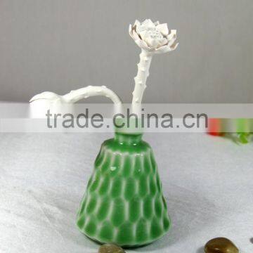 Natural Lavender Scented Plaster Flower Fragrance Diffuser With Ceramic Bottle photo-6