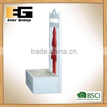 Wood Hanging Flower Basket With Silk Screen for Garden Planter photo-5