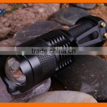 High Power 3Watt Blub Aluminum Flashlight with Metal Clip