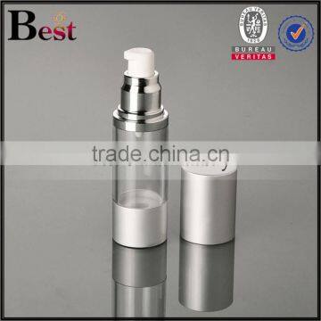 Best Seller Fnacy Cosmetic Skin Care Lotion Serum 15ml 30ml 50ml Silver UV Pump Airless Cosmetic Bottle Wholesale photo-2