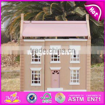 2017 New Design Lovely Wooden Girls Dollhouse for Sale W06A237 photo-2