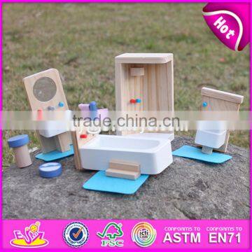 2017 New Design Kids Pretend Play Toys Wooden Miniature Dollhouse Furniture W06B054 photo-3