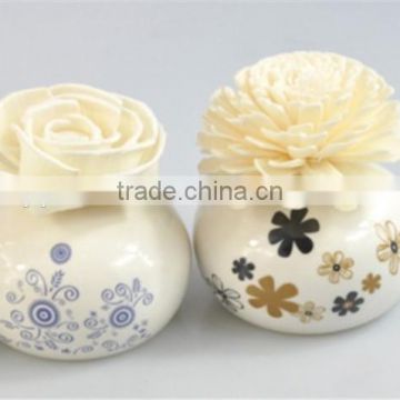 water air freshener sola flower diffuser with ceramic bottle