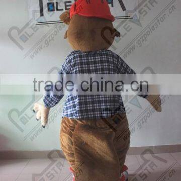 Cartoon Red Hat Squirrel Mascot Costume Leisure Style Squirrel Costumes photo-5