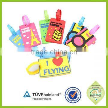 High quality wedding favor silicone airplane shape luggage tag