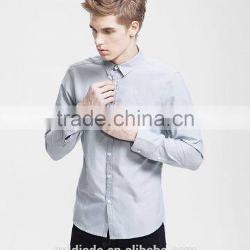 Cotton Long Sleeve Plain T-shirt for Men Shirts 2016 photo-3