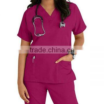 Polycotton Unisex Stylish Medical Scrubs Nursing Uniform photo-4