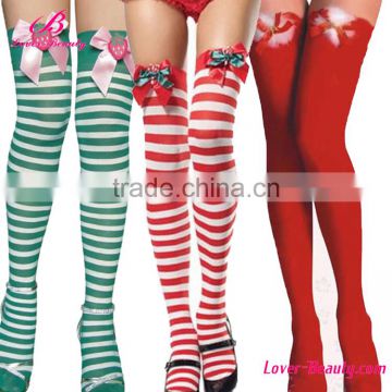 Wholesale women sexy bow decoration bulk christmas stockings