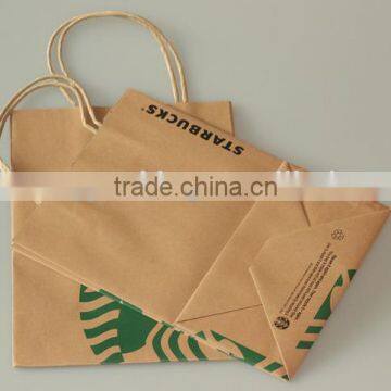 green printing paper bag for coffee take away