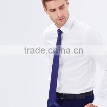 Hot Selling Plain White Office Business Men's Uniform Shirt With Tie photo-3