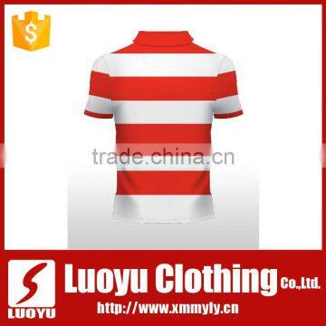 Oem High Quality Multicolored Stripe Men Polo Shirt Made in China photo-2