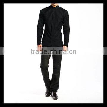 New Gadgets 2015 Korea Style Slim Fit Black High Quality Shirts photo-1