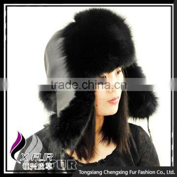 CX- C-47 Wholesale Stock Fashion Women Fox Fur Man Leather Hat Winter Russian Hat photo-2