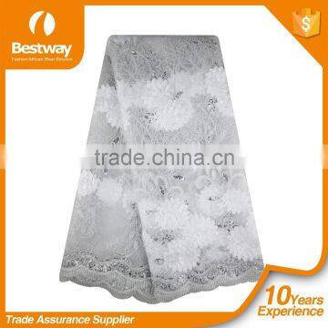 Bestway Textile FL0072 In Pink Color Dubai French Chantilly Lace Wholesale photo-5