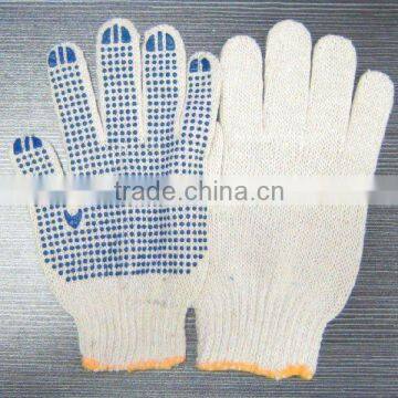 cotton glove with pvc dots