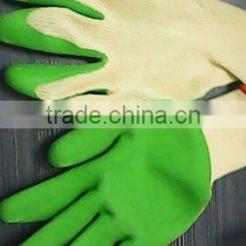 2012 best seller nitrile cotton gloves/anti-oil cotton glove /String Knit Gloves with Dots/yellow,red,blue,black