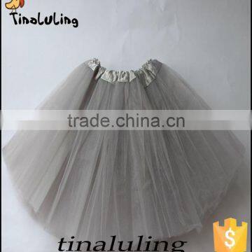 wholesale brand new kids sliver tutus kids gray ballet tutu children skirts kids classic dance wears