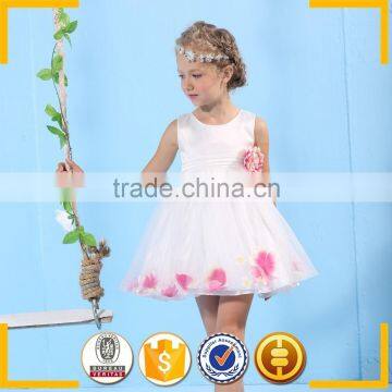 White Sleeveless Formal Flower Girl Dresses Teenage Girls Clothes photo-2
