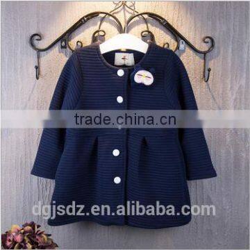 Girl Baby Dolls Single Breasted Bow Section Coat Korean Style Coat photo-2
