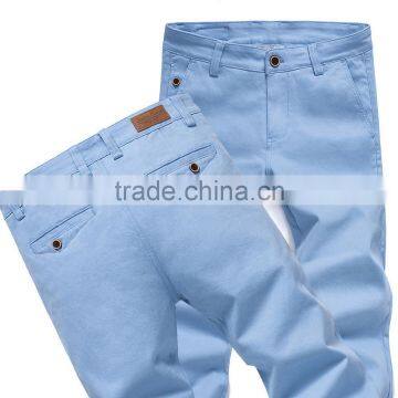 Wholesale Khaki/white/black/beige 100% Cotton Summer Pants for Men Long Pant Man Trousers photo-3