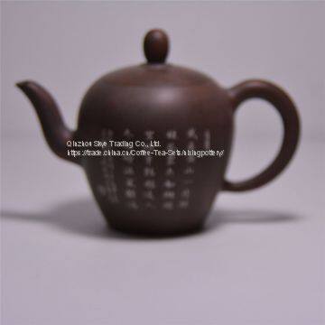 Selling Flower Hand Painted Unique Shape Tea Pot With Ceramic Tea Mouth photo-2
