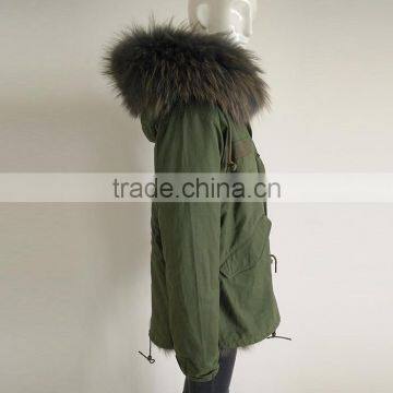 Myfur Winter Men's Fur Parka With Detachable Fur Lining and Raccoon Fur Hooded photo-3