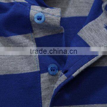 China Manfucture Cheap Cotton Material Soft Man Striped Polo Shirt Wholesale for Sale photo-6