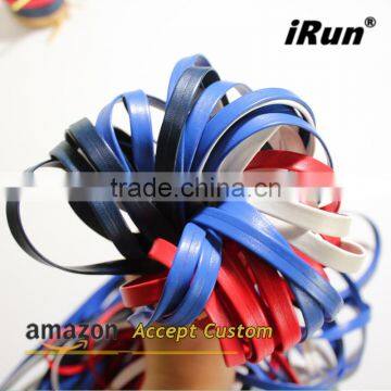 Luxury Flat Gray Leather Sneaker Shoelaces Metal Tips Faux Sheepskin Leather Grey Shoelace for Ultra Boost - 8 Colors photo-3