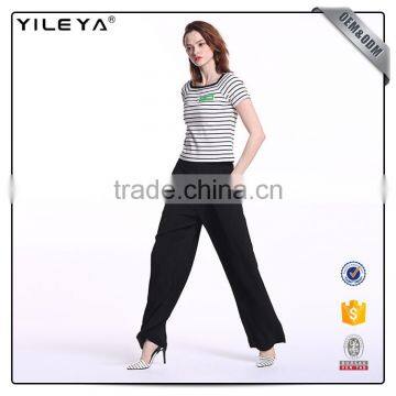 ODM Services T-shirt Custom,women Short Sleeve Stripe T-shirt photo-2