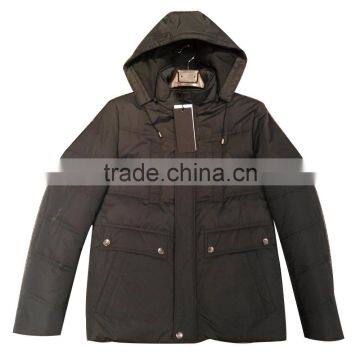 super warm 100% polyester padding jacket with hat mens jacket