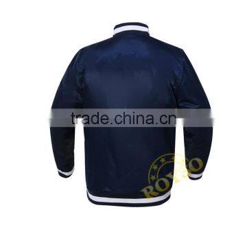 Wholesale Nylon Satin Silk Blank Custom Winter Varsity Bomber Men Jackets Wears Women Wholesale photo-4