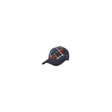 Adjustable Velcro Buckle 100% Cotton Kids Baseball Caps With Pre Curved Visor