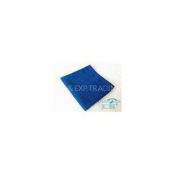 Blue Soft Microfiber Facial Cloths Polyester Washable , Microfiber Hand Towel