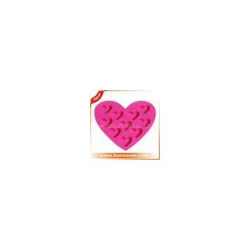 cute heart shape silicone cake baking mould