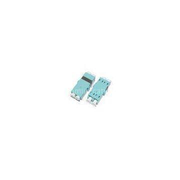LC OM3 Optical Fiber Coupler for Test Network , Aqua Duplex Adapter
