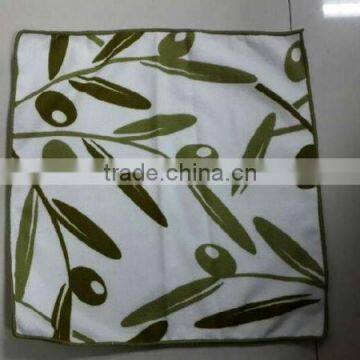 leaf pattern square microfiber towel