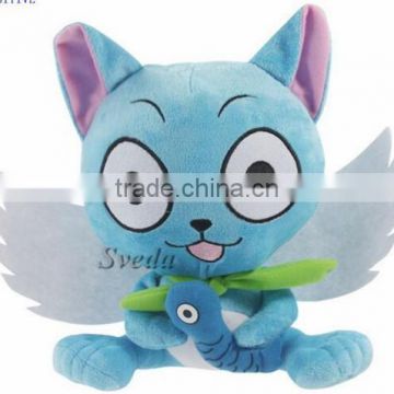 Fairy Tail Plush dolls 23cm stuffed toys Hold fish Habib Fairy Tail Plush toys